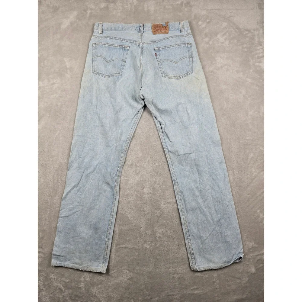 Vintage Levi's 501 Button Fly Jeans Mens 36x32 Fit 34x31 Blue Made In USA 80s